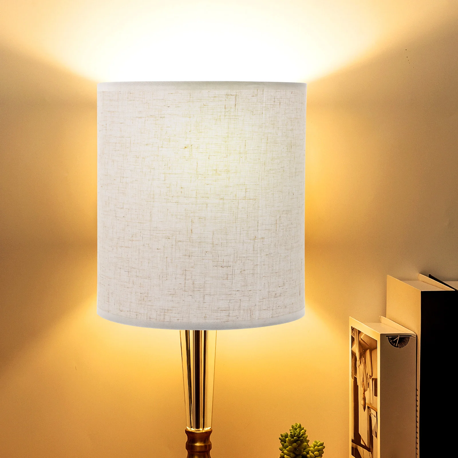 

Covers Linen Fabric Lampshade Retro Decor for Wall Transparent Bulb Decorative Shades Floor