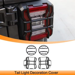 Headlight Tail Light Decoration Cover Trim for Jeep Wrangler JL 2018-2023 (LED Light Source) Lamp Hoods Car Exterior Accessories