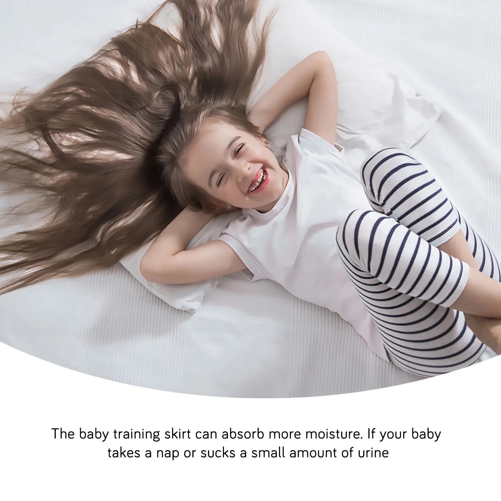 

High-Waist Diaper Skirt Soft Baby Training Pants 360° Leak Proof Foldable Machine Washable Cotton Diaper Skirt For Infants Potty