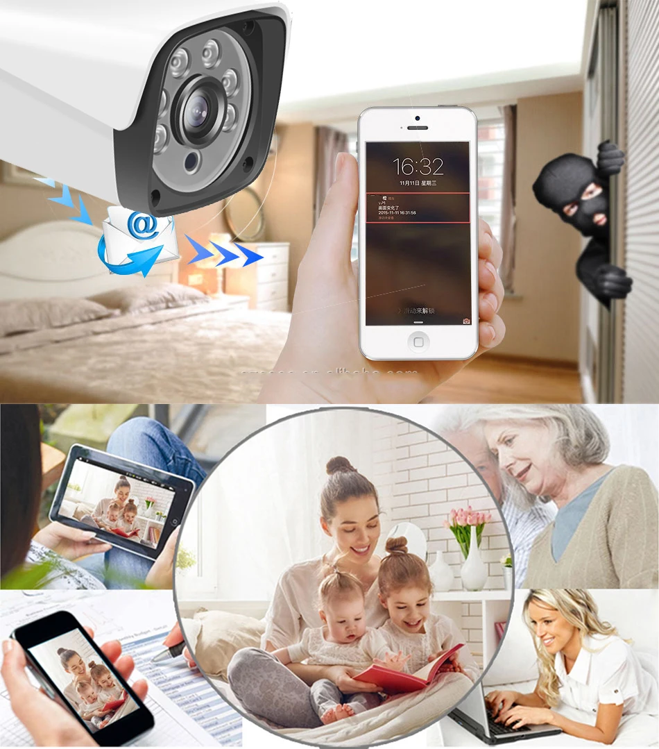 

3MP 1440P Wireless WIFI NVR Kit Outdoor Water-proof IP Bullet Camera Video Recorder