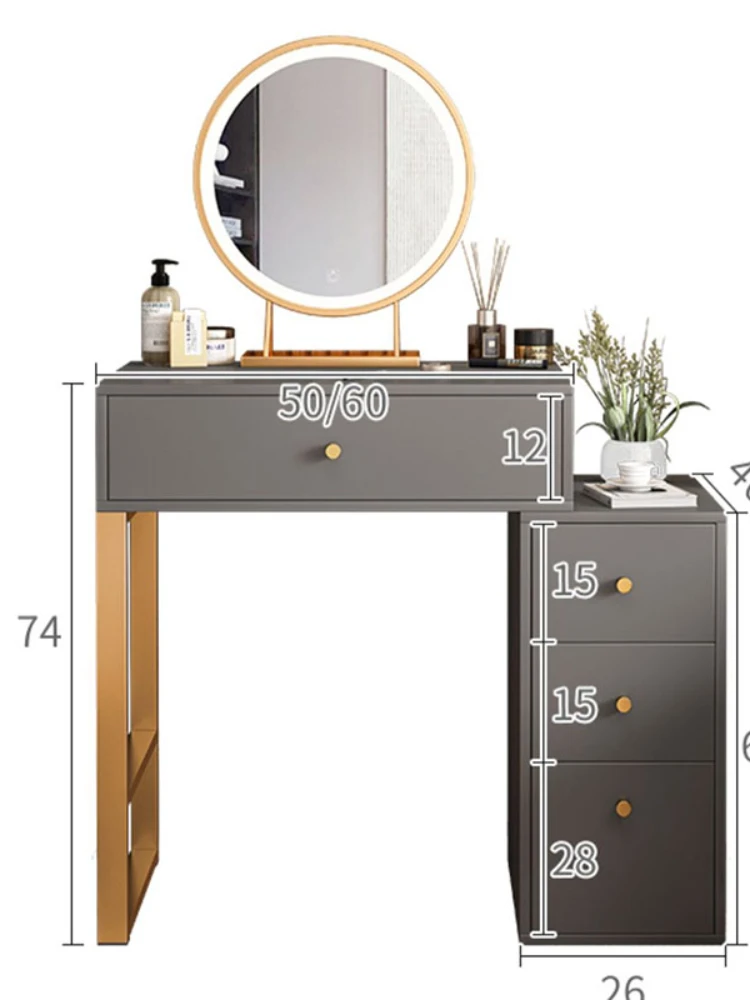 Girl Drawer Dressing Table Container Accessory Mirror Makeup Light Dressing Table Luxury Desk Small Penteadeira Home Furniture