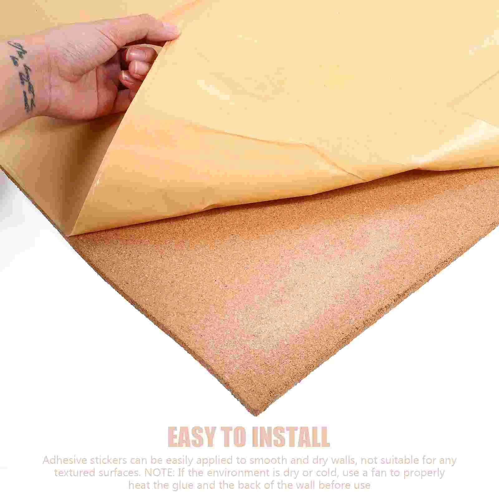 Imagem -05 - Auto-adesivo Cork Board para Parede Rolls Cork Boletim Boards Backing Corkboards Natural Telhas Cork