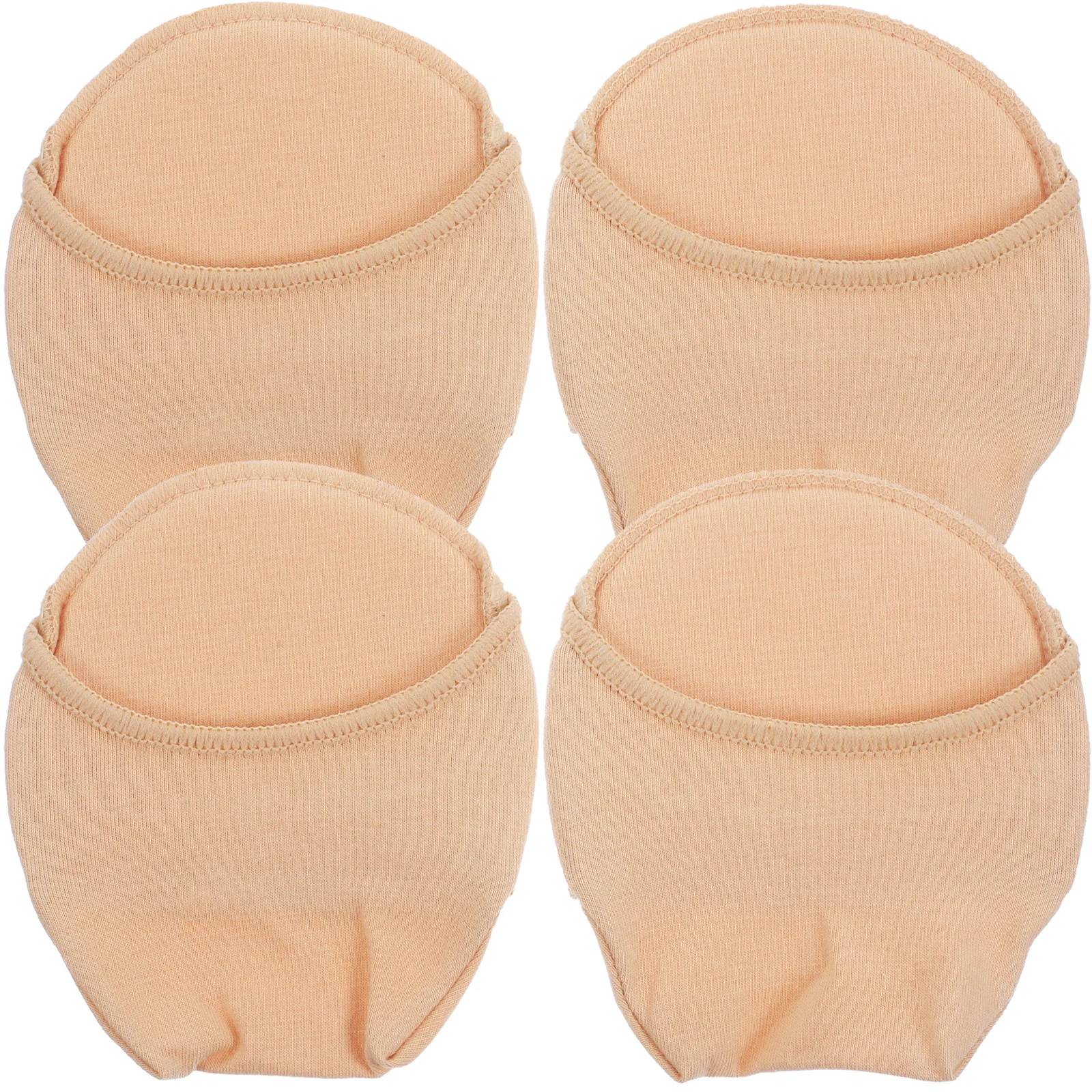 

2Pair Anti-Slip Forefoot Pads Toe Topper Seamless Invisible Socks Half Liner Socks Breathable Comfortable for Women Skin Color