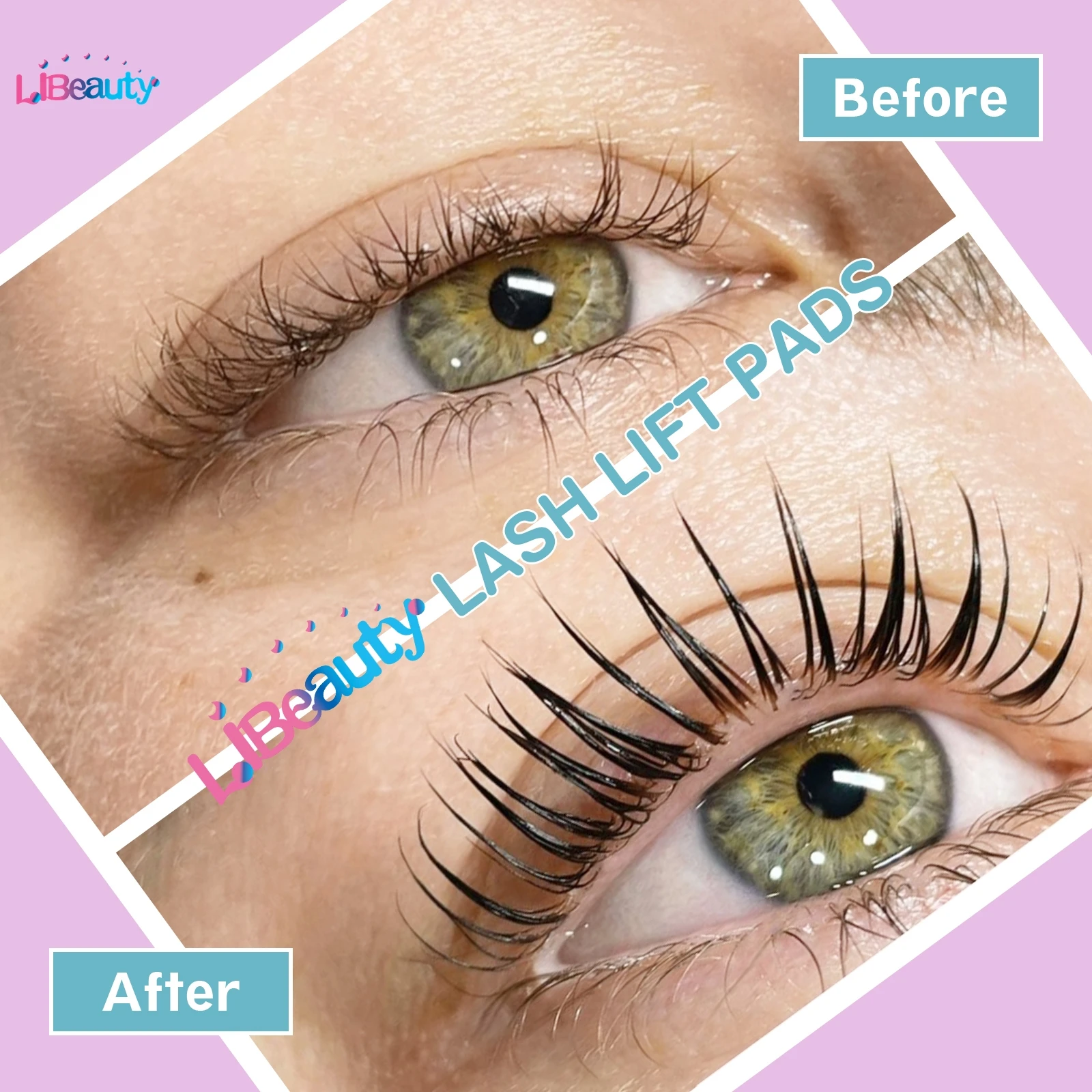 Libeauty 7 Pairs Reusable Silicone Eyelash Perm Rod Sticky Lash Lift Pads 3D Eyelashes Perming L Curler Accessories Makeup Tools