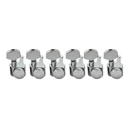 Musiclily Pro 6-in-line 2-pins Full Metal Guitar Locking Tuners Machine Heads Tuning Pegs Keys Set for Fender ST/Tele Guitar