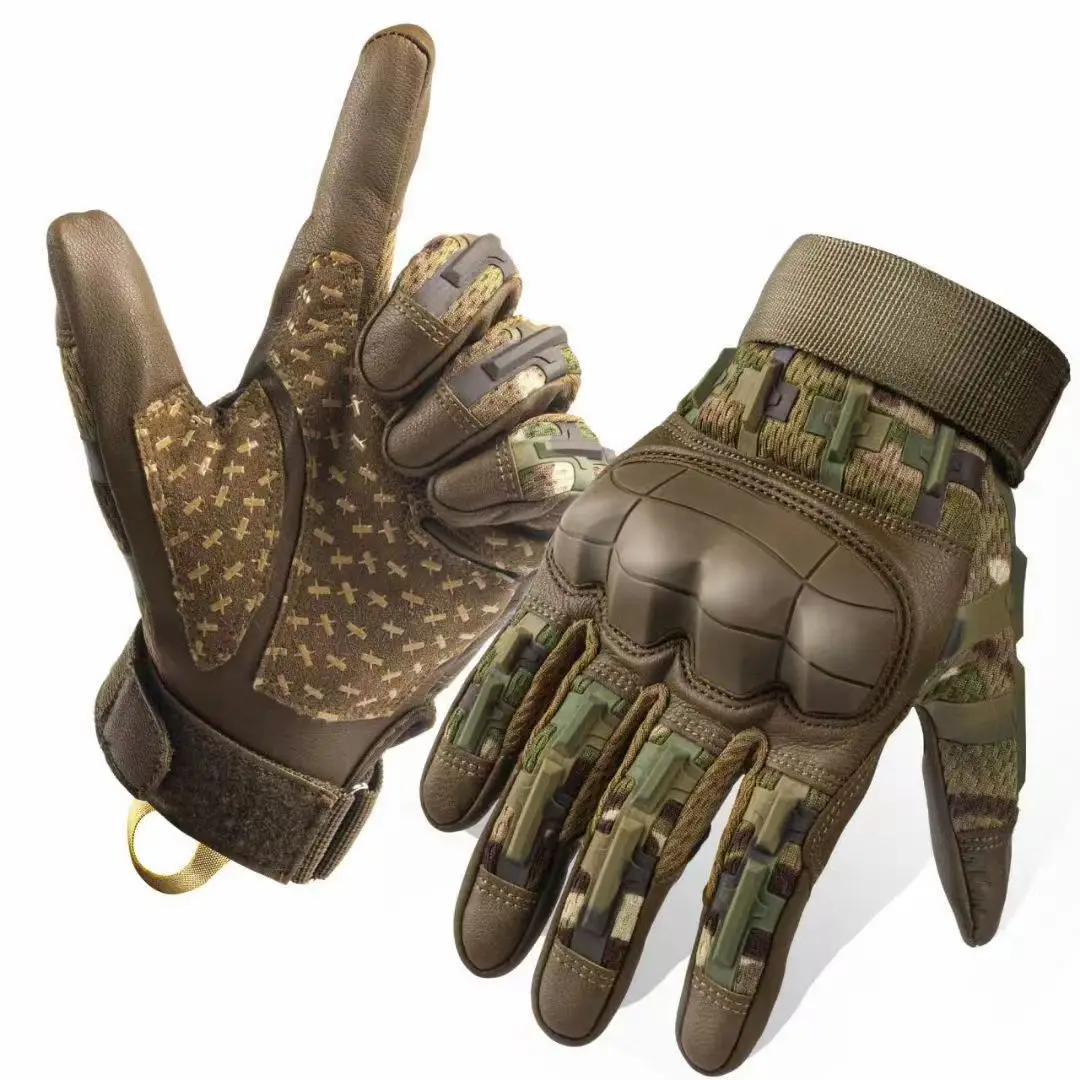 

Tactical Pro Sports Gloves Touch Screen PU Leather Outdoor Hunting Hiking Combat Airsoft Full Finger Shooting Safety Glove