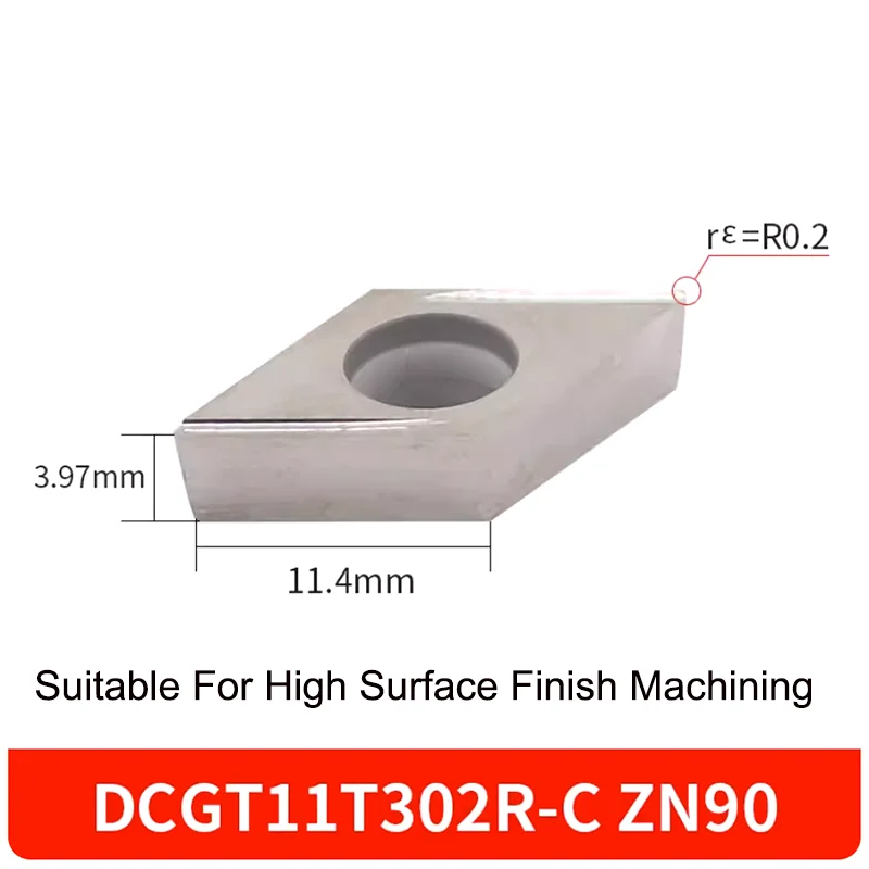 Imagem -03 - Carboneto Cimentado Cnc Torneamento Inserir para Cobre Alumínio Uso Torno Aço Inoxidável Processando Resistência ao Desgaste Diamante Dcmt070204