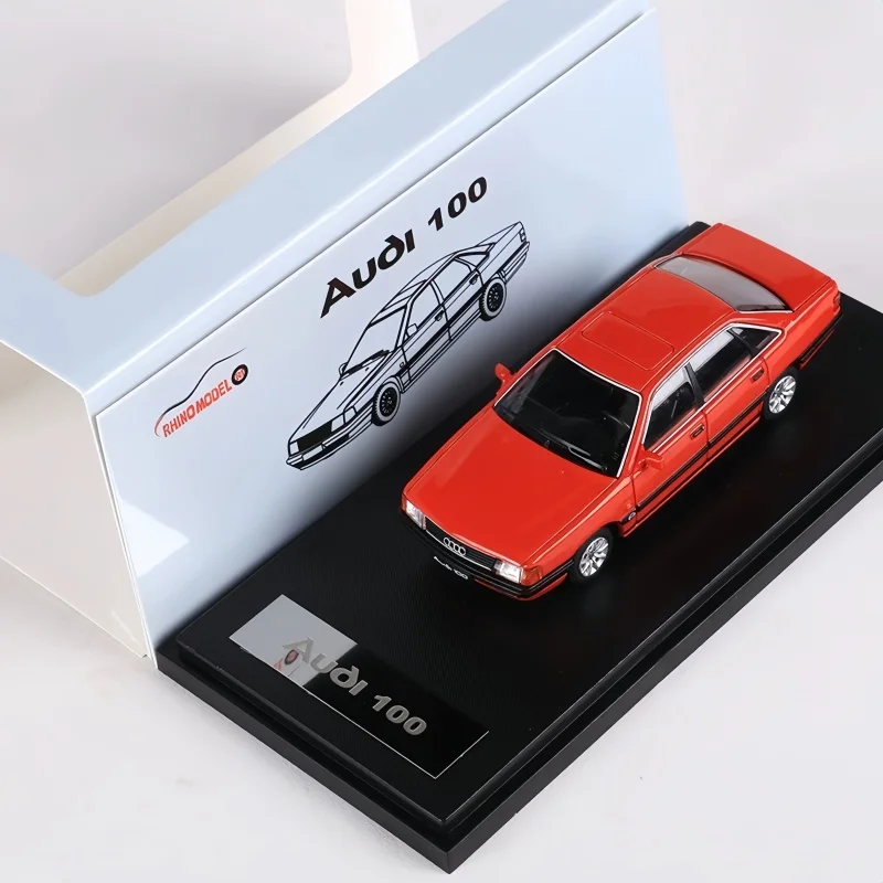 Rhino 1:64 Audi A100 C3 1989 luxury car alloy model