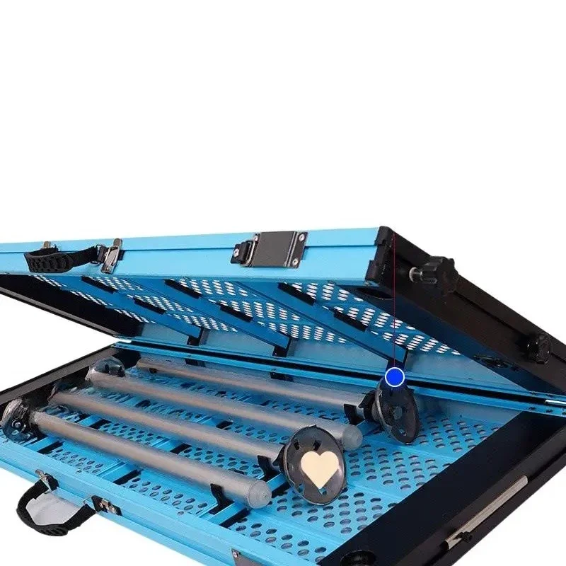 

Fishing Table Super Light Blue New Hollow Wild Fishing Taiwan Multi-Functional Aluminum Alloy Folding Fishing Table