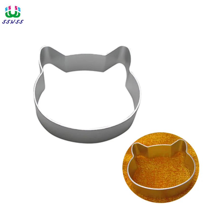 Aluminum Alloy,Cat Head Patterns Shape Cake Decorating Fondant Cutters Tools,Chocolates Cake Baking Molds.