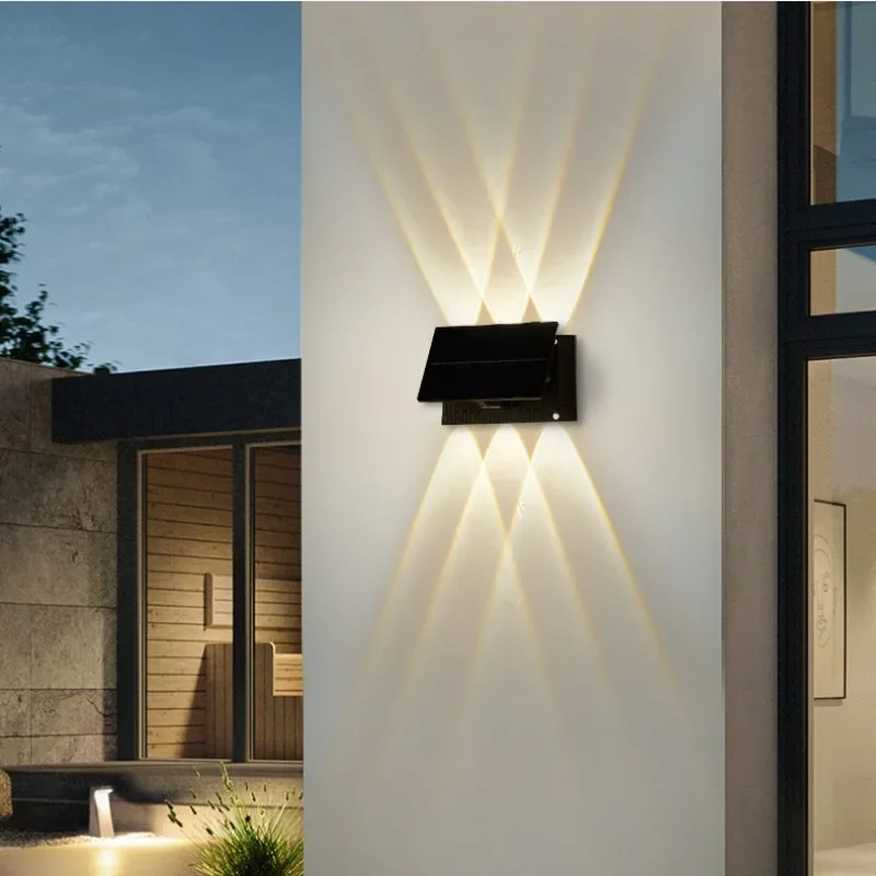 

Solar LED Wall Lights Outdoor Wall Lamp Waterproof Up and Down Luminous Lighting Balcony Yard Garden Decoration Lights