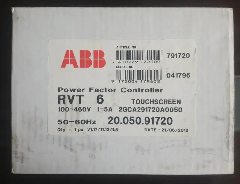 

Original ABB Power Factor Controller RVT-6 (100-460V)