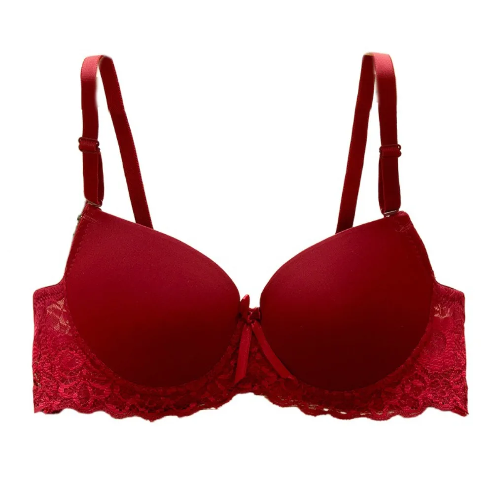 

Fashion Mesh Lace Deep V Bra Anti-sagging Shockproof Underwear Women Sweet Lingerie Push Up Bras Women