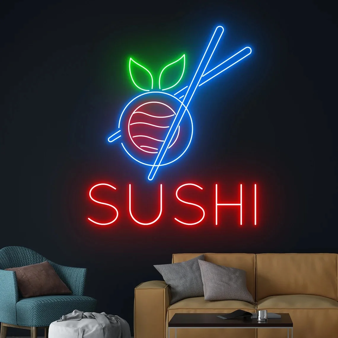 

Суши Неоновая вывеска Японская еда Светодиодная вывеска Суши Неоновый свет Рисовые рулеты Декор стены комнаты Суши Еда Магазин Неоновая вывеска