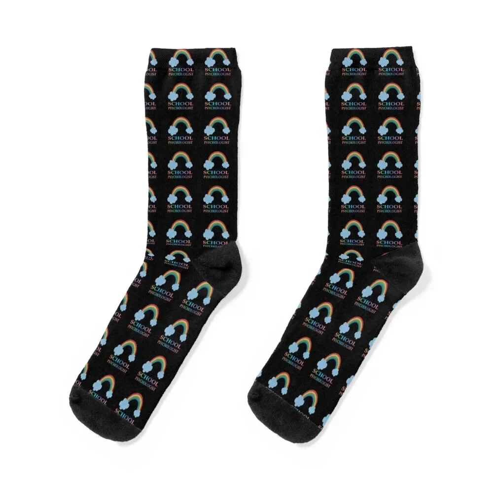 Rainbow School Psychologist Awareness Week Socks designer brand floor Men Socks Women's