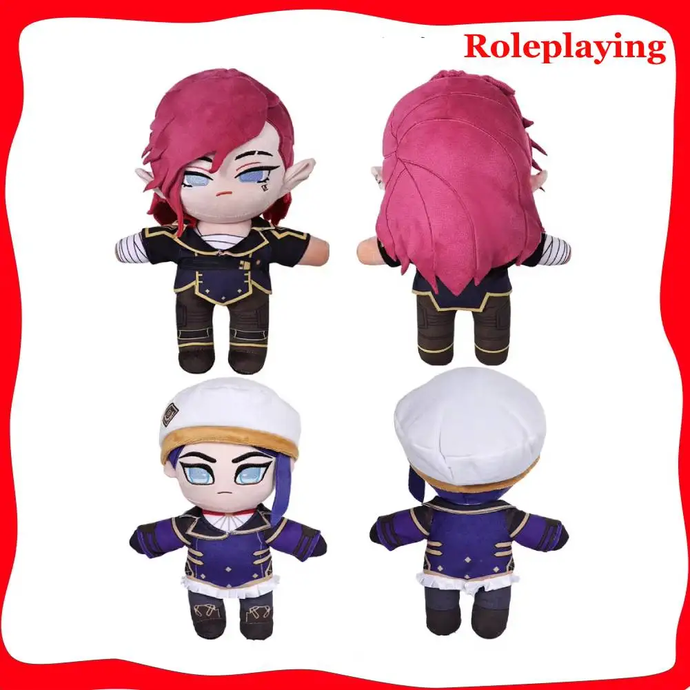 Caitlyn Vi Plush Plushies Game LoL Cosplay Mascot Figurine Props For Children Xmas Birthday Gifts Halloween Carnival Party Decor