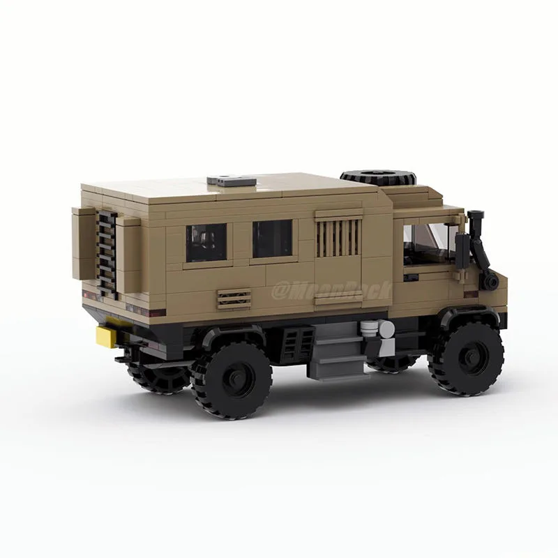 All Terrain RV Military Car Model MOC Moonrock Unimog U4000 Building Blocks Model Car Bricks Toy For Children Birthday Gift