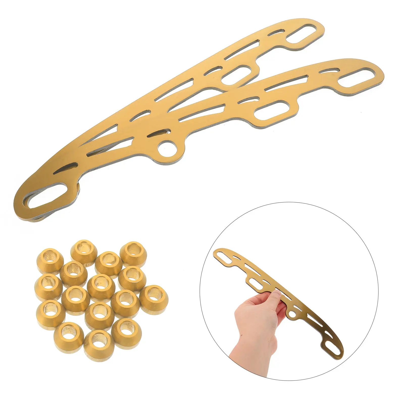 

2 комплекта сменных лезвий для хоккейных коньков из нержавеющей стали, 11,4 дюйма, для модернизации роликовых коньков