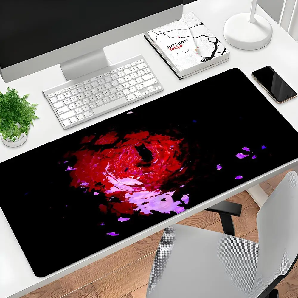 Alas Mouse Anime Kucing Hitam Alas Mouse Besar XXL Gaming Karet Pengunci Meja Tablet Monitor Mat Komputer Gamer Kerja Telepon Kantor