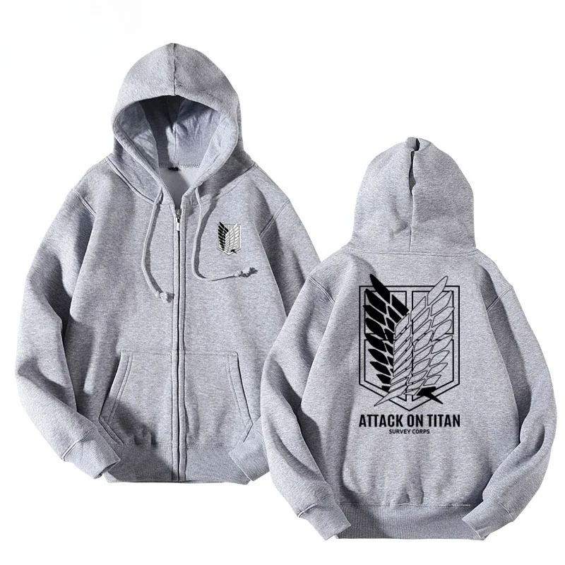 هجوم على تيتان أنيمي سحاب مطبوع هوديي 2025 الخريف/الشتاء جديد Harajuku الرجال عادية فضفاض تنوعا حجم كبير سترة علوية