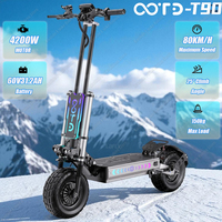 T90 E-Scooter 4200W Motor 60V31.2AH Battery Mountain Cross Downhill EScooters 13-inch All-terrain Tires Aldult Electric Scooter