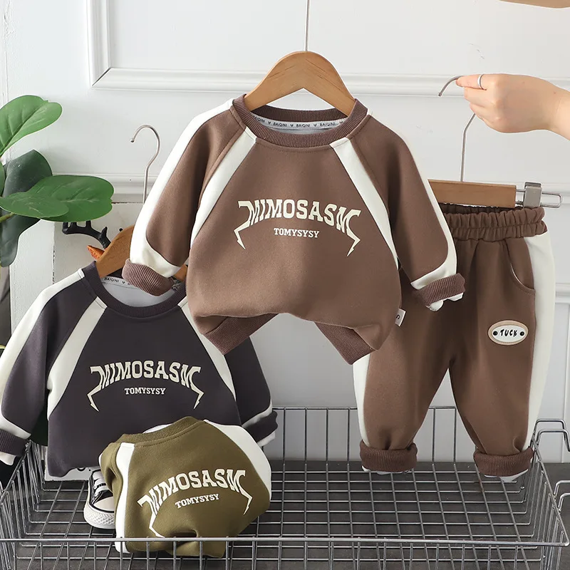 

Boys Clothing Sets Spring Autumn 2025 Children Casual Sweatshirts Tops Pants 2pcs Sports Suit For Baby Cotton Tracksuits Kids 5Y
