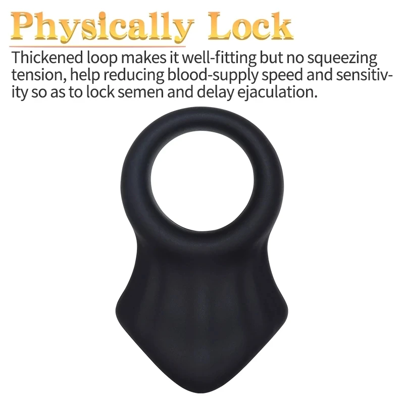 Hot Selling Silicone Cockring For Men Penis​ Sleeve Scrotum Stretcher Bondage Cage Adult Supplies Sexy Toys Small Penis Extender