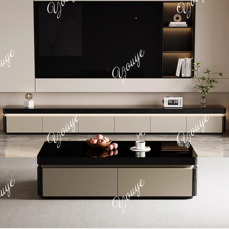 

Элегантная компактная подставка для телевизора, экологически чистые материалы, устойчивая современная эстетика, подставка для телевизора, раздвижные двери, мебель для гостиной