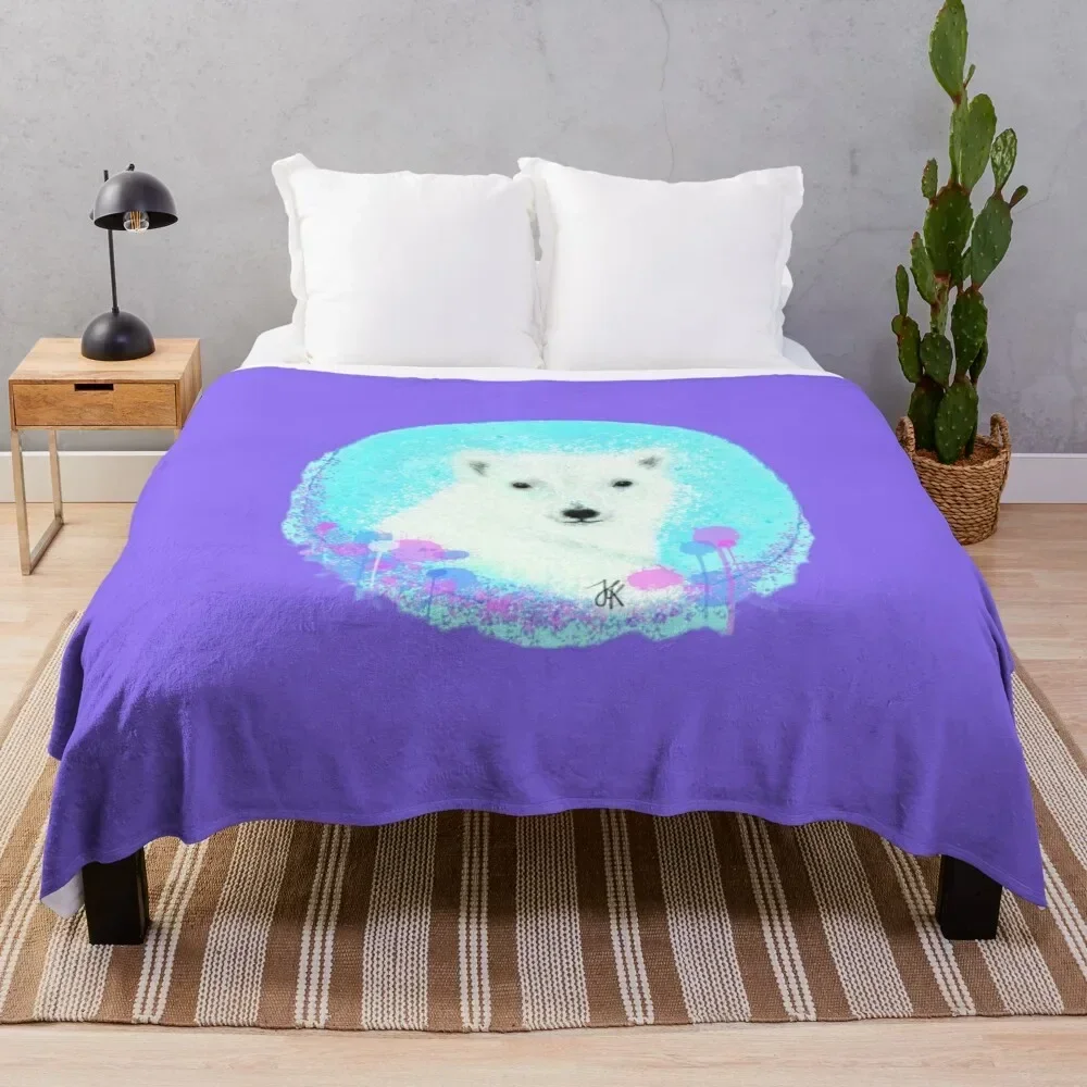 

Polar Bear HG Purple Throw Blanket Luxury Thicken for babies Designers Blankets