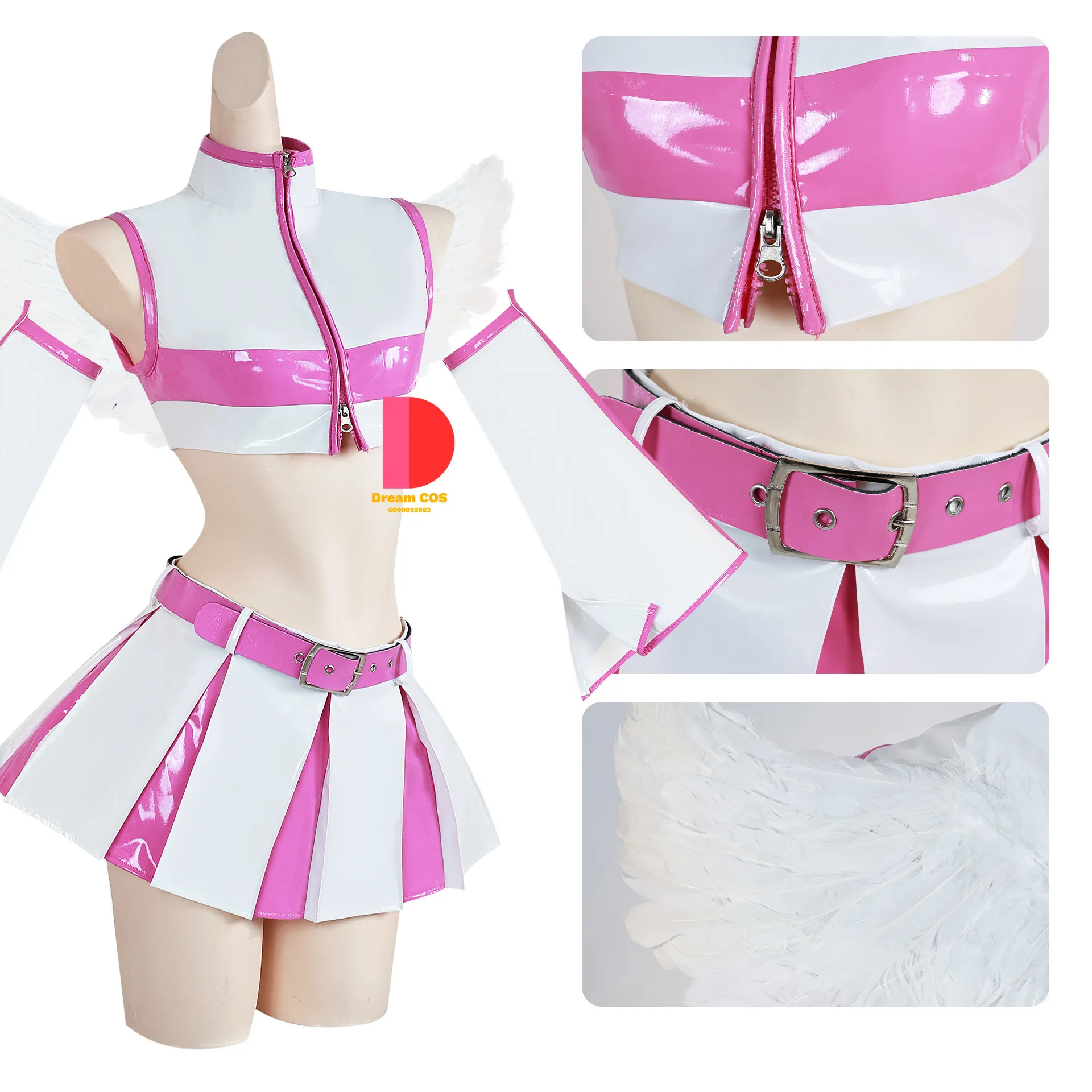 2.5 Diimensionnal Seductiion Liliel Lilysa Cosplay Costume with Wings and Wig Full Set Nigoriri Milliela Mikari Ririsa Outfit