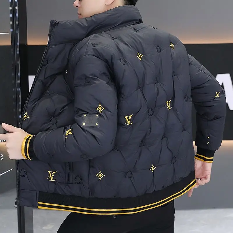 

2025 г., пуховая куртка с вышивкой для тяжелой промышленности, мужская утолщенная новая мужская хлопковая одежда