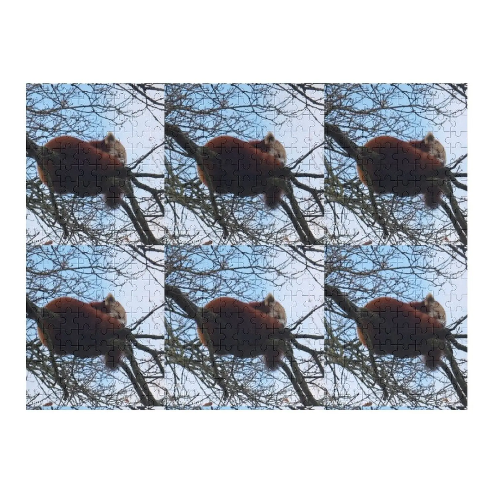 

Red panda up a tree Jigsaw Puzzle With Photo Wooden Animal Puzzle