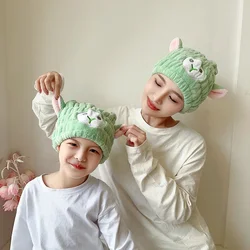 Sheep Microfiber Dry Hair Towel Cute Cartoon Women And Child After Shower Hair Drying Hat Absorption Turban Towels Bathing Tools