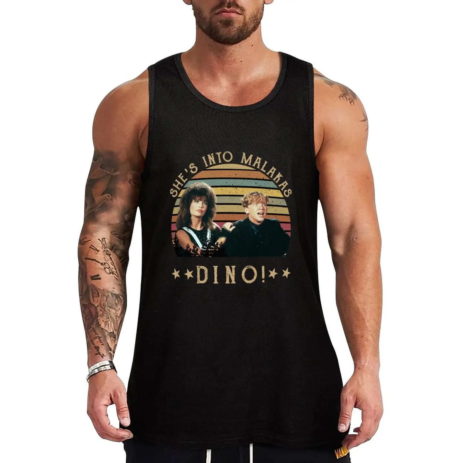 

Zocoshi She's Into Malakas Dino Tank Top T-shirt for fitness clothes for men summer Sleeveless men t-shirts for men