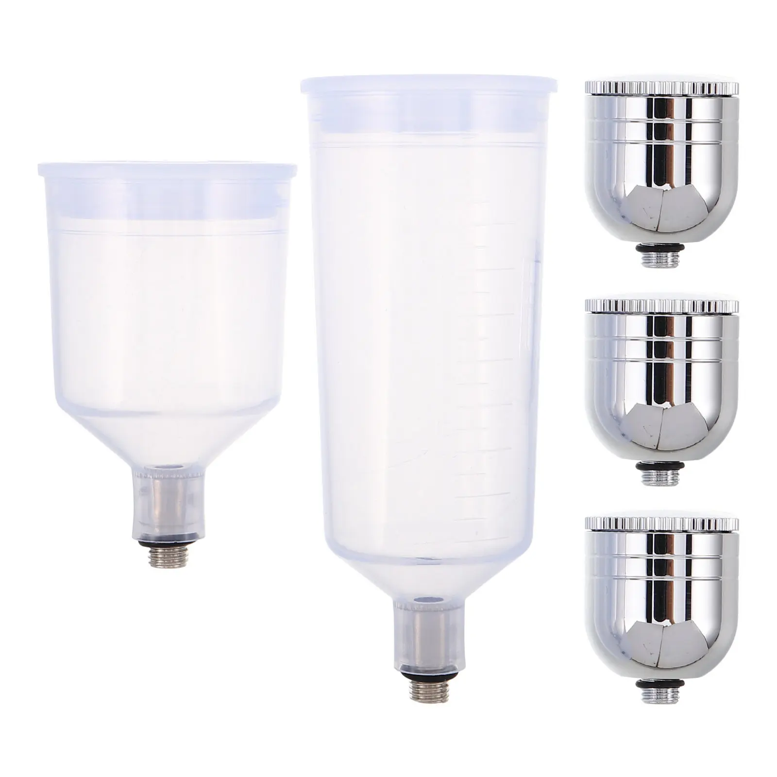 1Set Airbrush Replacement Cup Plastic Clear Detachable Gravity Feed Paint Container for Artists Precision Pigment Flow Control