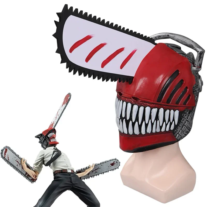 Anime Chainsaw Cosplay Mask for Men, Roleplay Costume Accessrespiration, MN7, Baume, Tim, Halloween, Disguise Py Playing