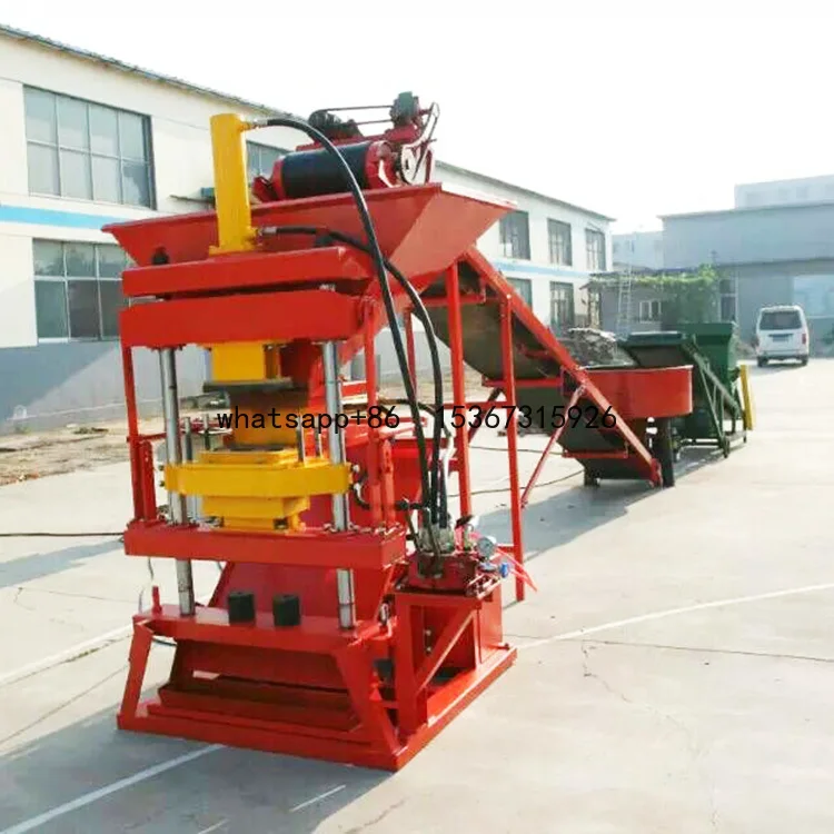 Semi-auto diesel engine block and brick making machine hydraulic press brick machine