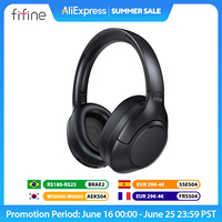 FIFINE Bluetooth wireless headset,Noise Canceling Headphones withe Transparency Mode,Deep Bass,Clear Calls,80H Playtime -X3