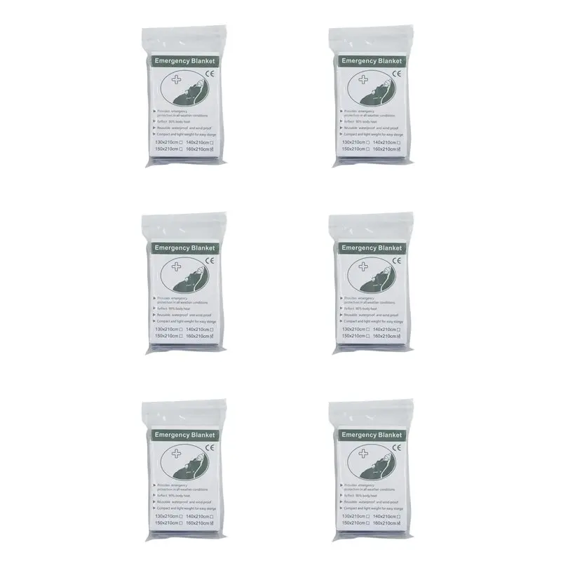 

【STOCK】6X Rescue Emergency Blanket Space Thermal Survival Blanket Warm Blanket Thermal Insulation Sleeping Blanket 160X210cm