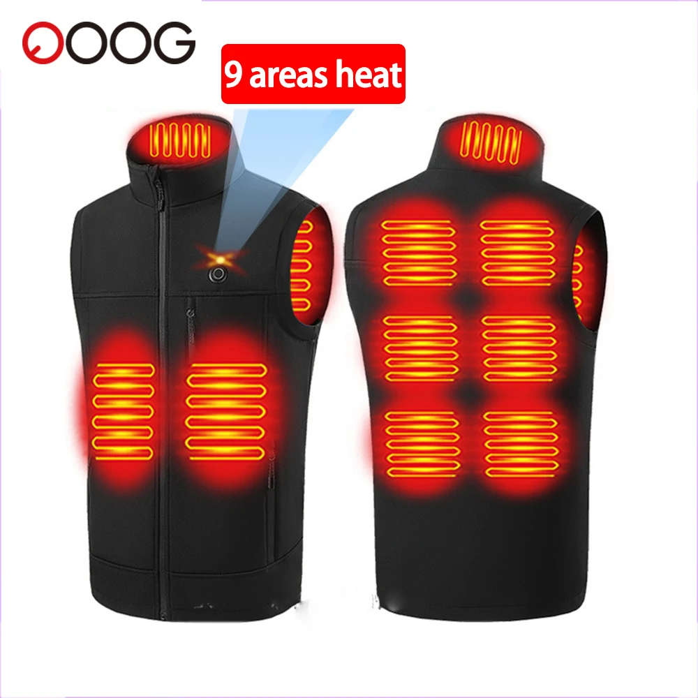 Heating Vest For Men's Women's Standing Collar Electric Heating Vest Cotton Vest USB Powered Smart Heating Suit For Cycling