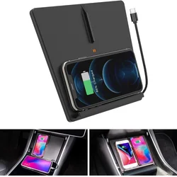 Wireless Charger for Tesla Model 3 2017-2020 Wireless Phone Charging Pad Car Interior Center Console Accessories(Pre-June 2020)