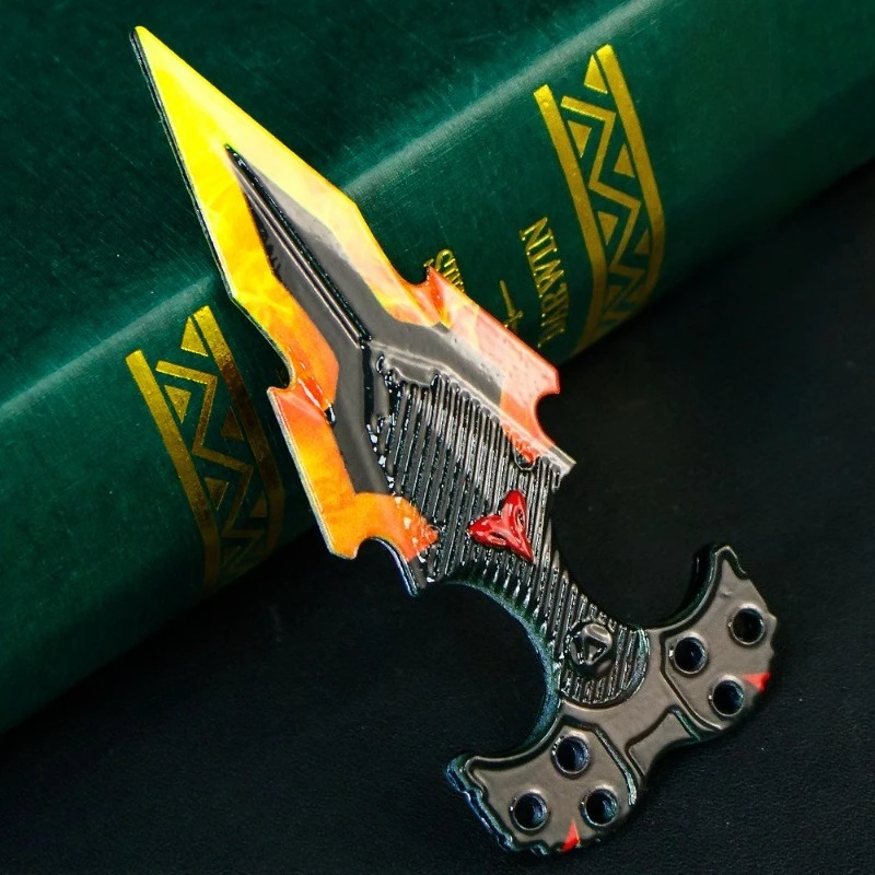 10 cm/3,94 in Arena Breakout Spiel Peripherie Kalte Zähne Hand Stechen Gold Waffe Modell Spielzeug Metall Ornament Nahkampf modell Sammlung Junge
