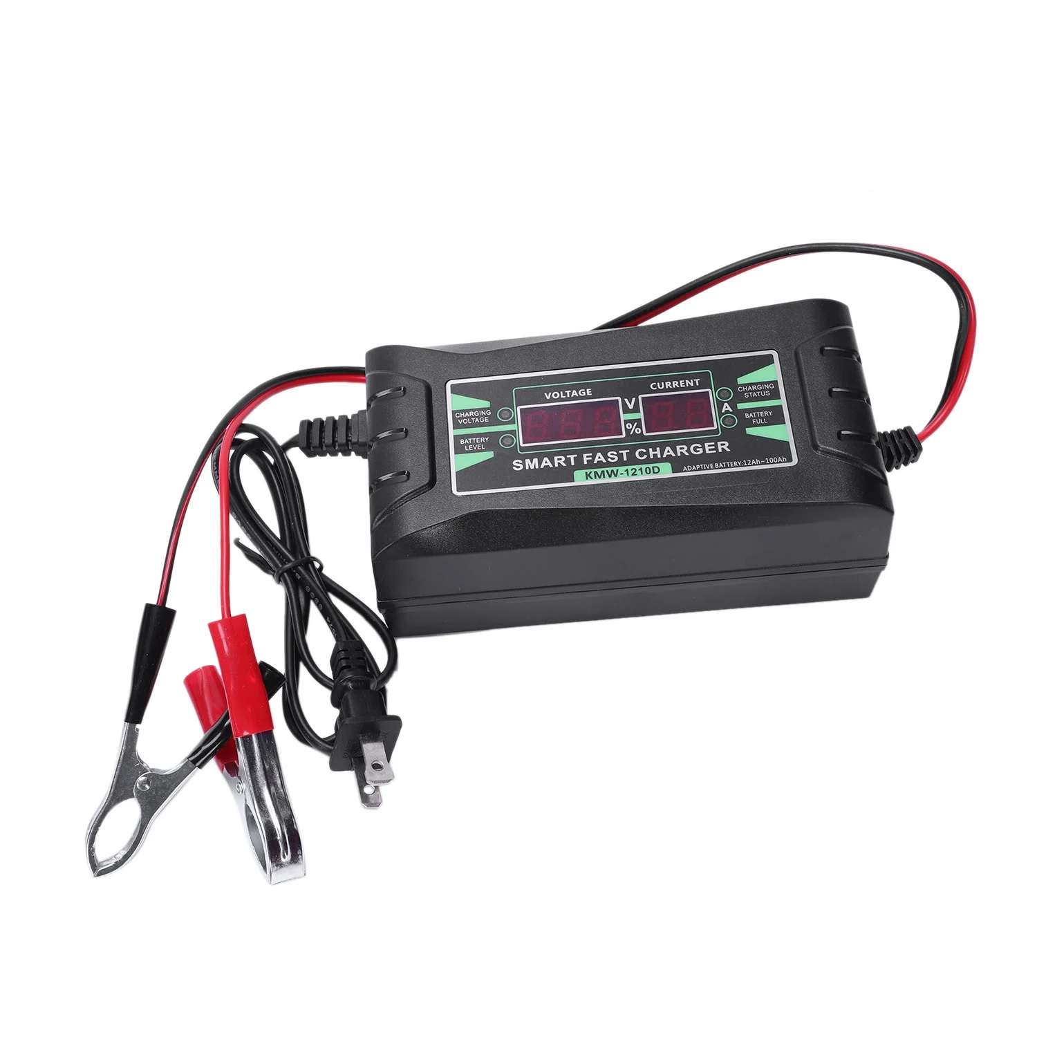 

Us Plug Full Automatic Car Battery Charger 110V/220V - 6A Smart Fast Power Charging For Wet Dry Lead Acid Digital Lcd