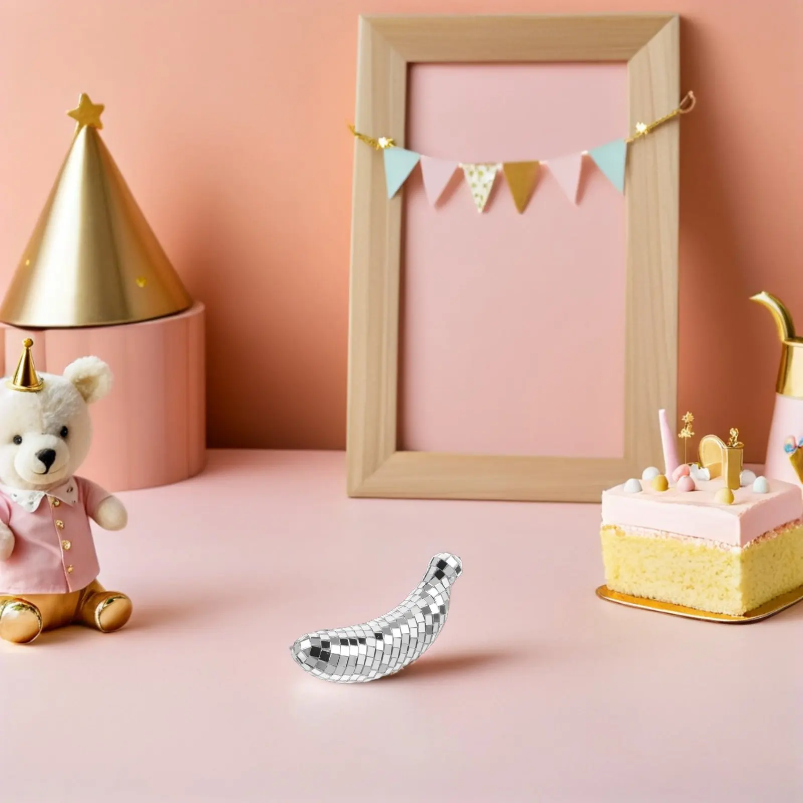 Mirrored Banana Orn…