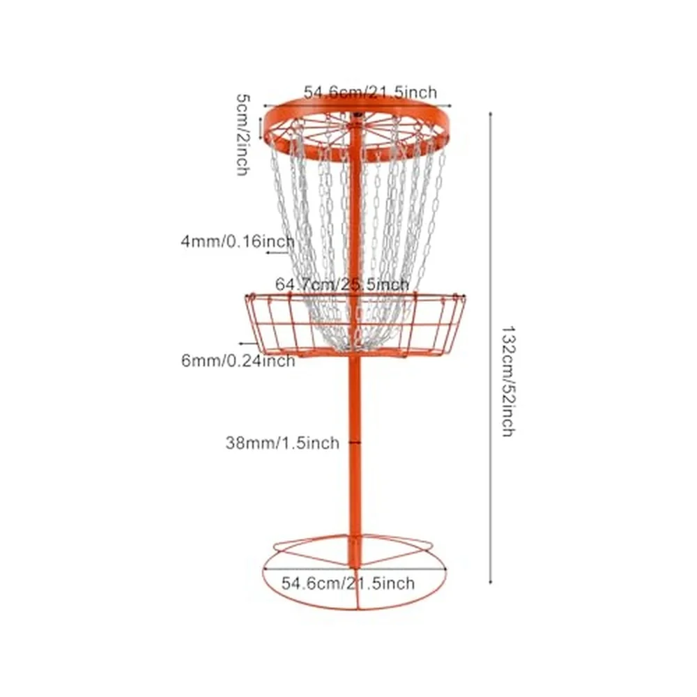 24 Chain Portable Disc Golf Target Disc Golf Training Stand