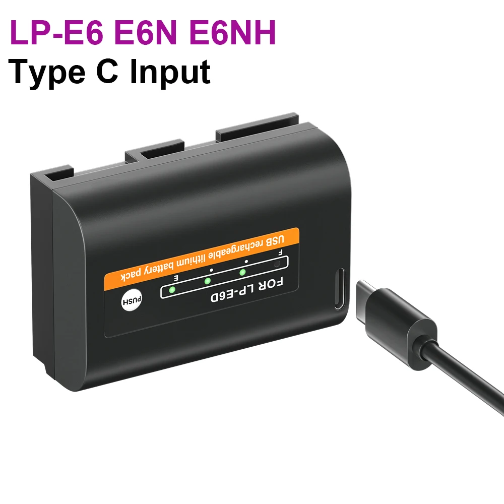 

LP-E6 LPE6 LP-E6N LP-E6NH Battery With USB input for Canon EOS 5DS R 5D Mark II 5D Mark III 6D 7D 70D 80D Camera Accessories