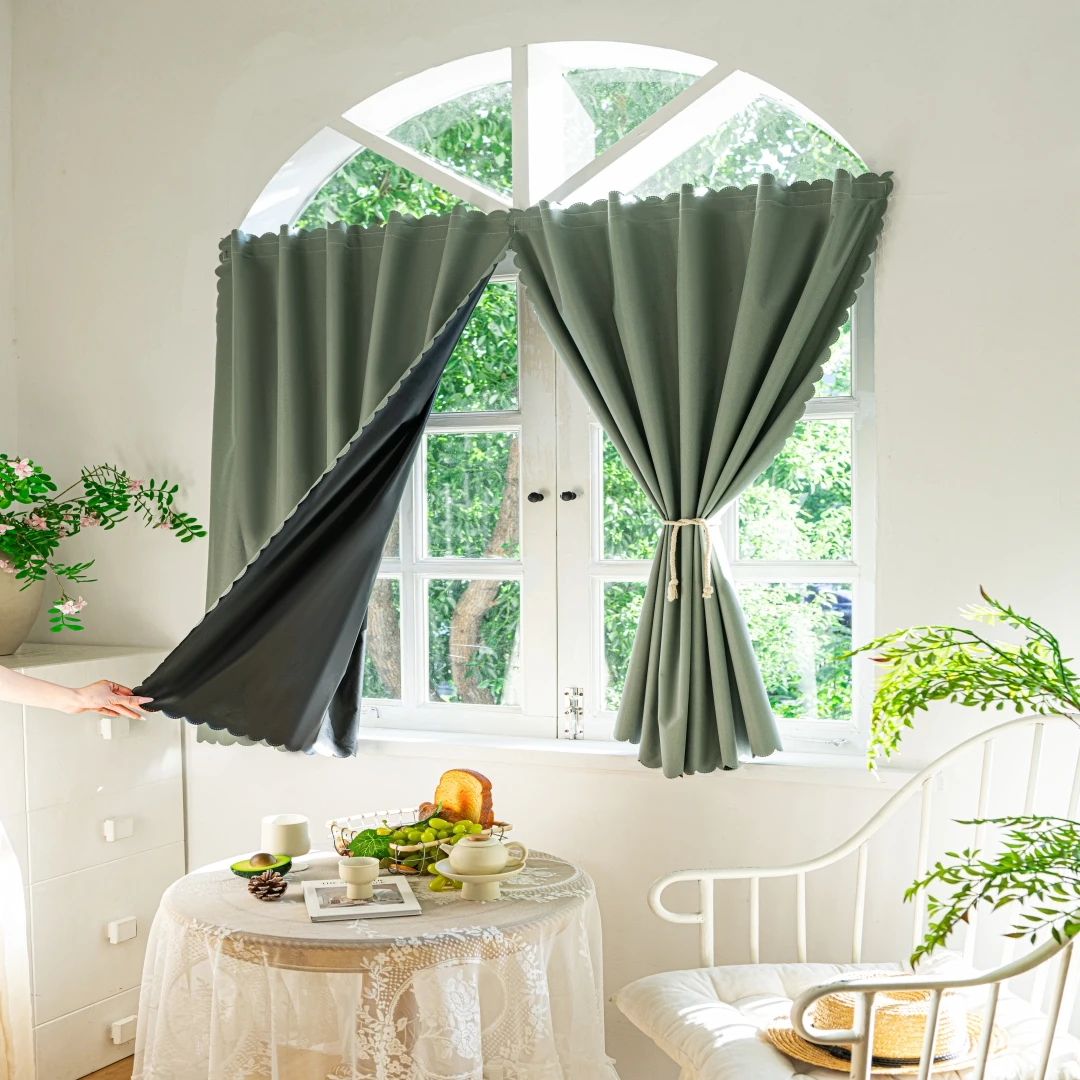 1 Stück Moderne Minimalistische 100% Verdunkelungsvorhänge, Eleganter Vorhang + Premium-Farbe, Perfekt für Einzimmerwohnungen, Kleine Küchen, Badezimmer