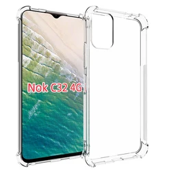 Air Cushion Shockproof Case For Nokia C32 NokiaC32 4G Clear Airbag Silicone TPU Back Cover for Nokia C32 NokiaC32 4G Phone Bags