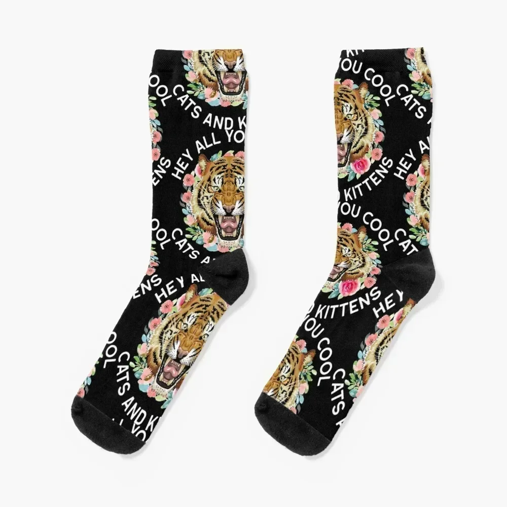 

Tiger King Carole Baskin Hey All You Cool Cats and Kittens Socks hiking gym Socks Male Women's