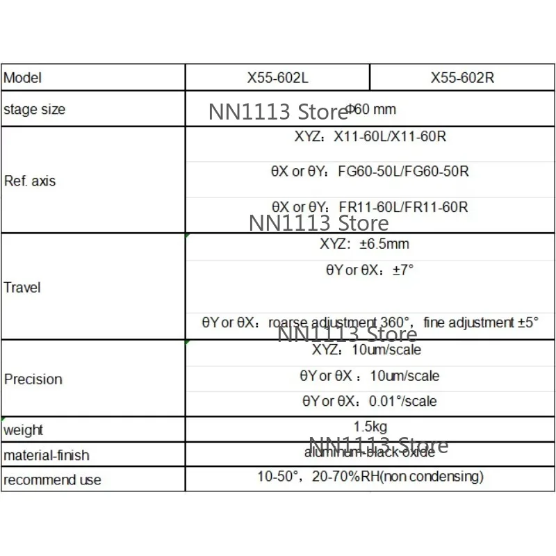 

5-Axis Linear Motion Control Manual Crossed Roller Positioning Stage with Rotation 1-Year Warranty